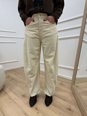 Pantaloni Barbara panna in velluto - HaveOne