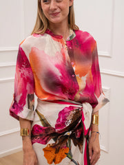 Camicia Orchidea fucsia in lyocell - HaveOne