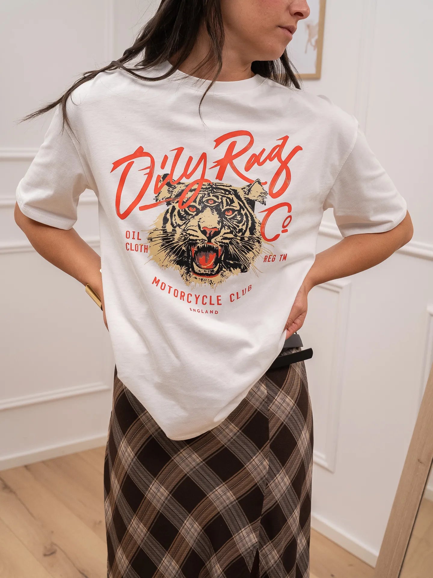 T shirt burro stampa tigre "Motorcycle" - HaveOne