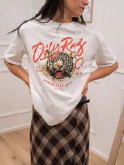 T shirt burro stampa tigre "Motorcycle" - HaveOne