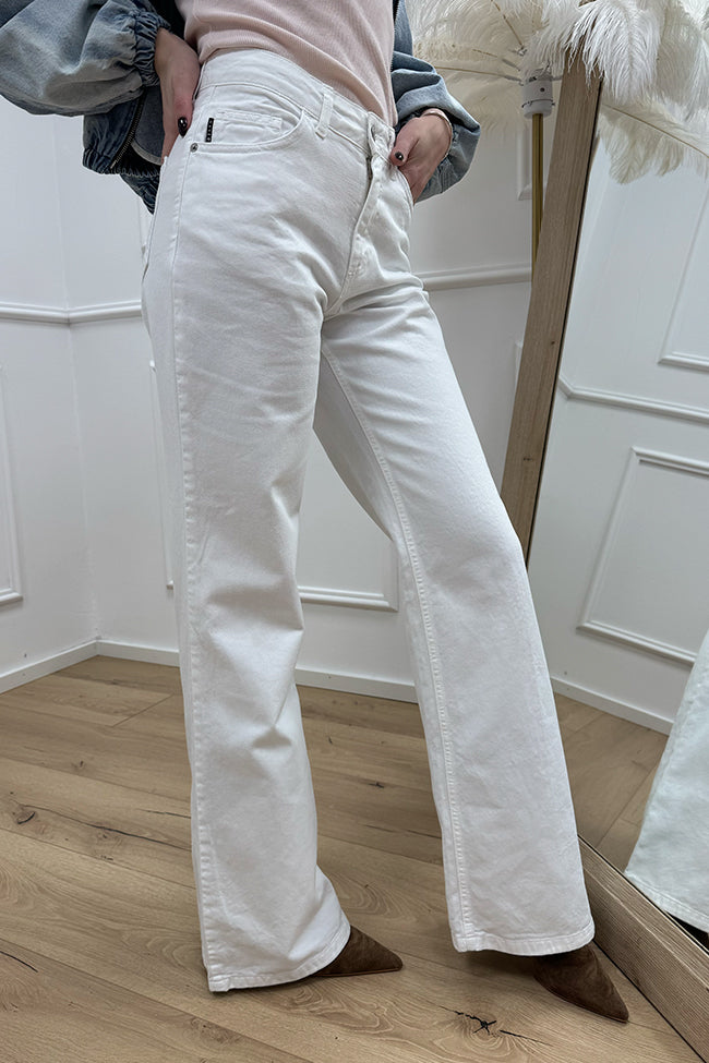 Jeans palazzo Tokyo denim bianco - HaveOne