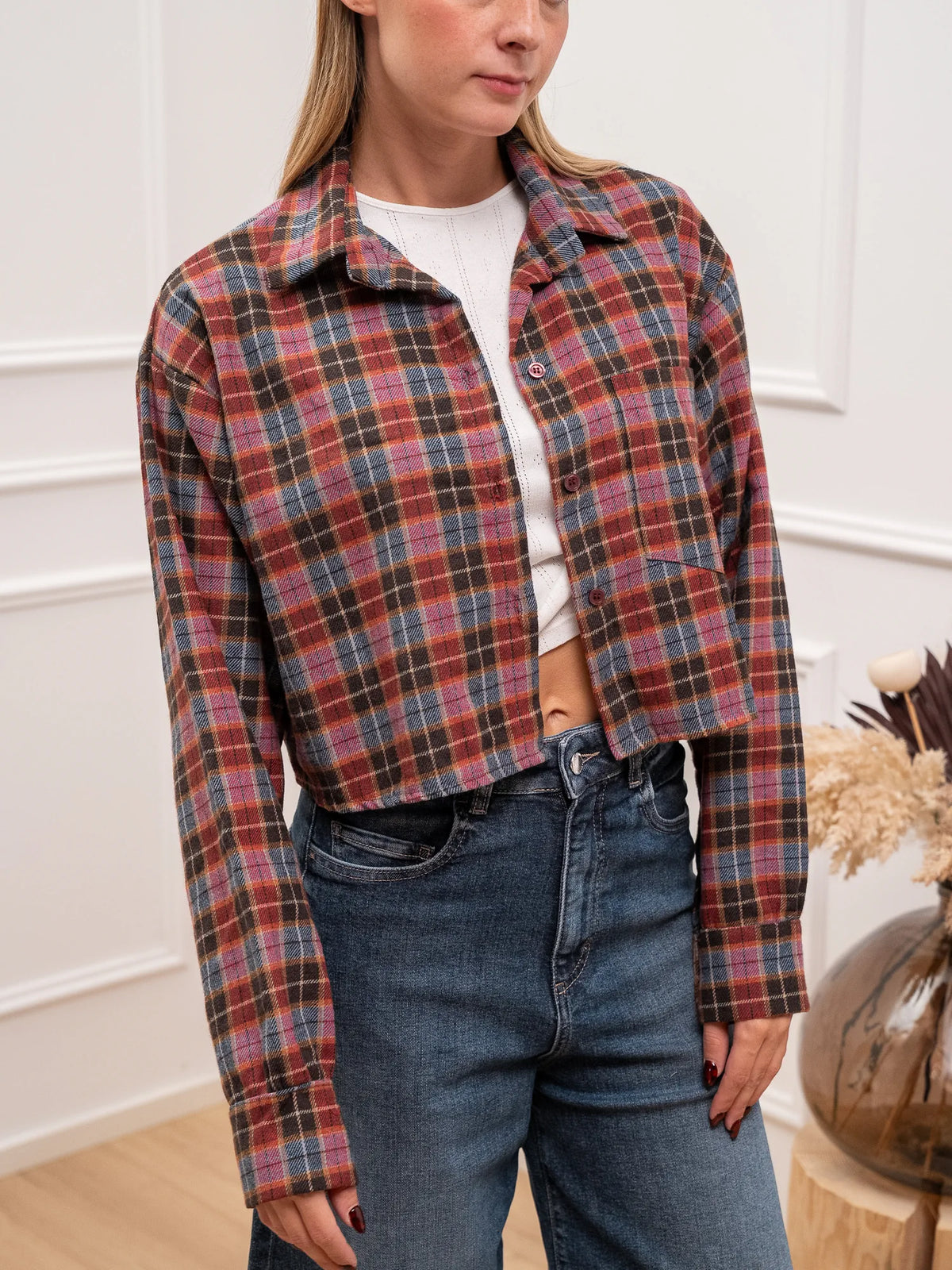 Camicia cropped Belluno check - Crispy
