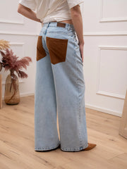 Jeans slouchy tasche in eco dainetto - Tensione In