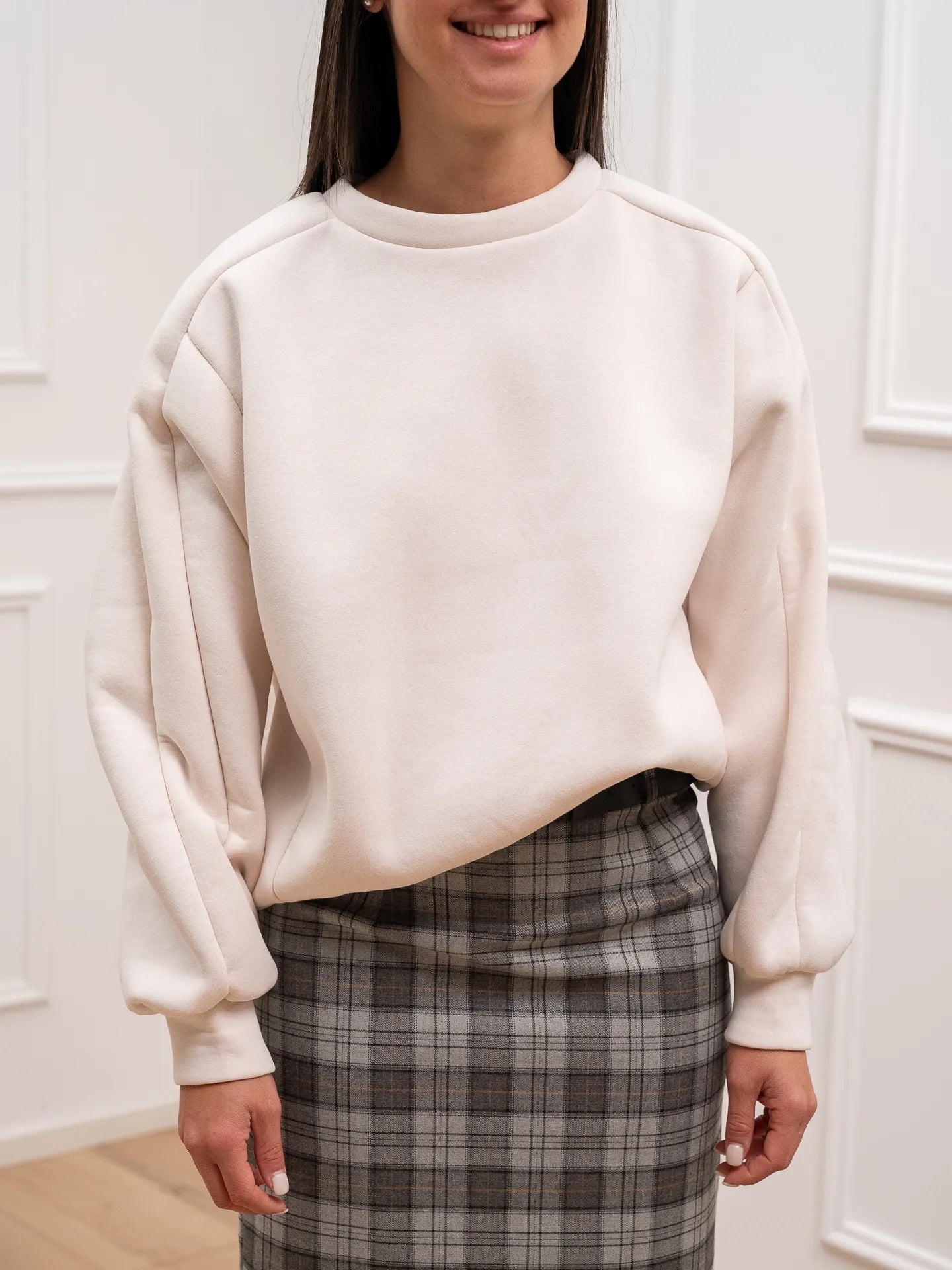 Felpa girocollo burro manica balloon - HaveOne