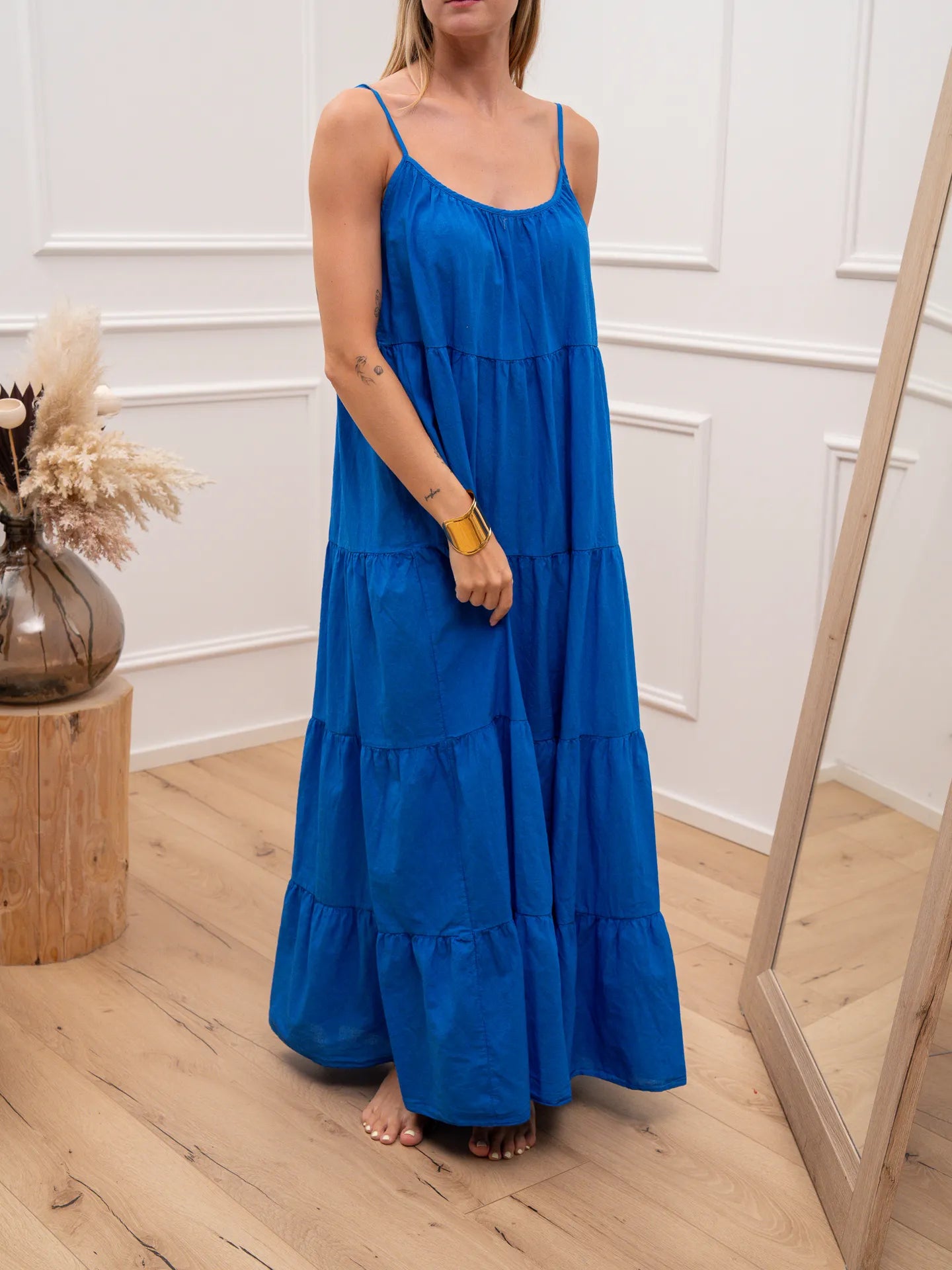 Vestito Balze lungo bluette - Tensione In