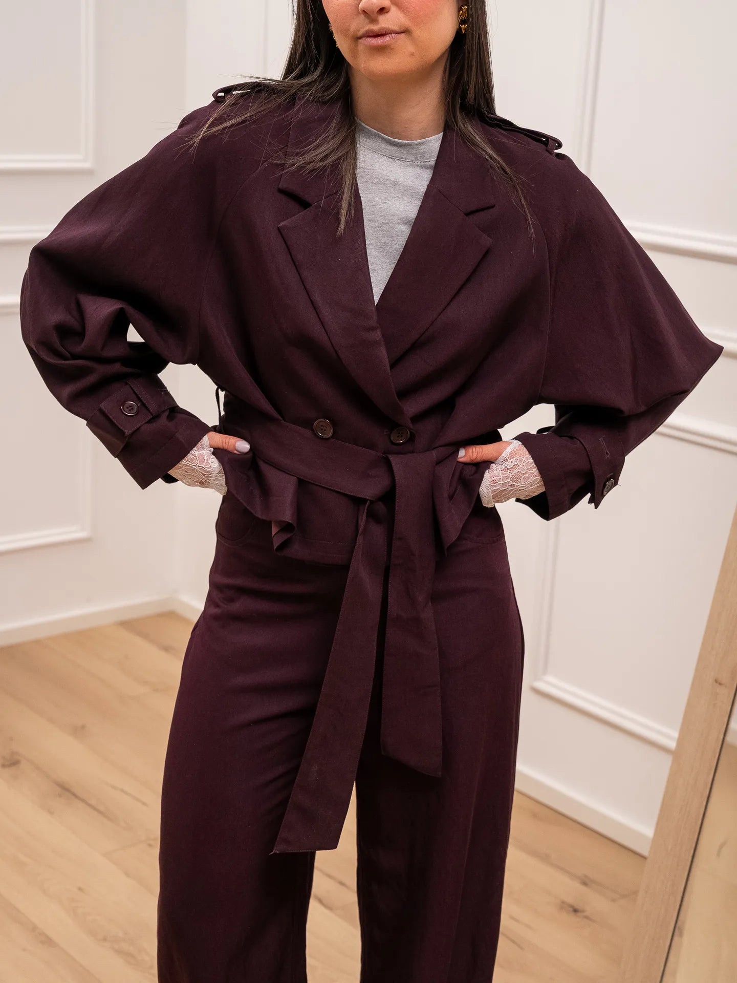 Trench in chambray prugna - You Decide