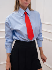 Camicia cravatta a contrasto con spacco - HaveOne