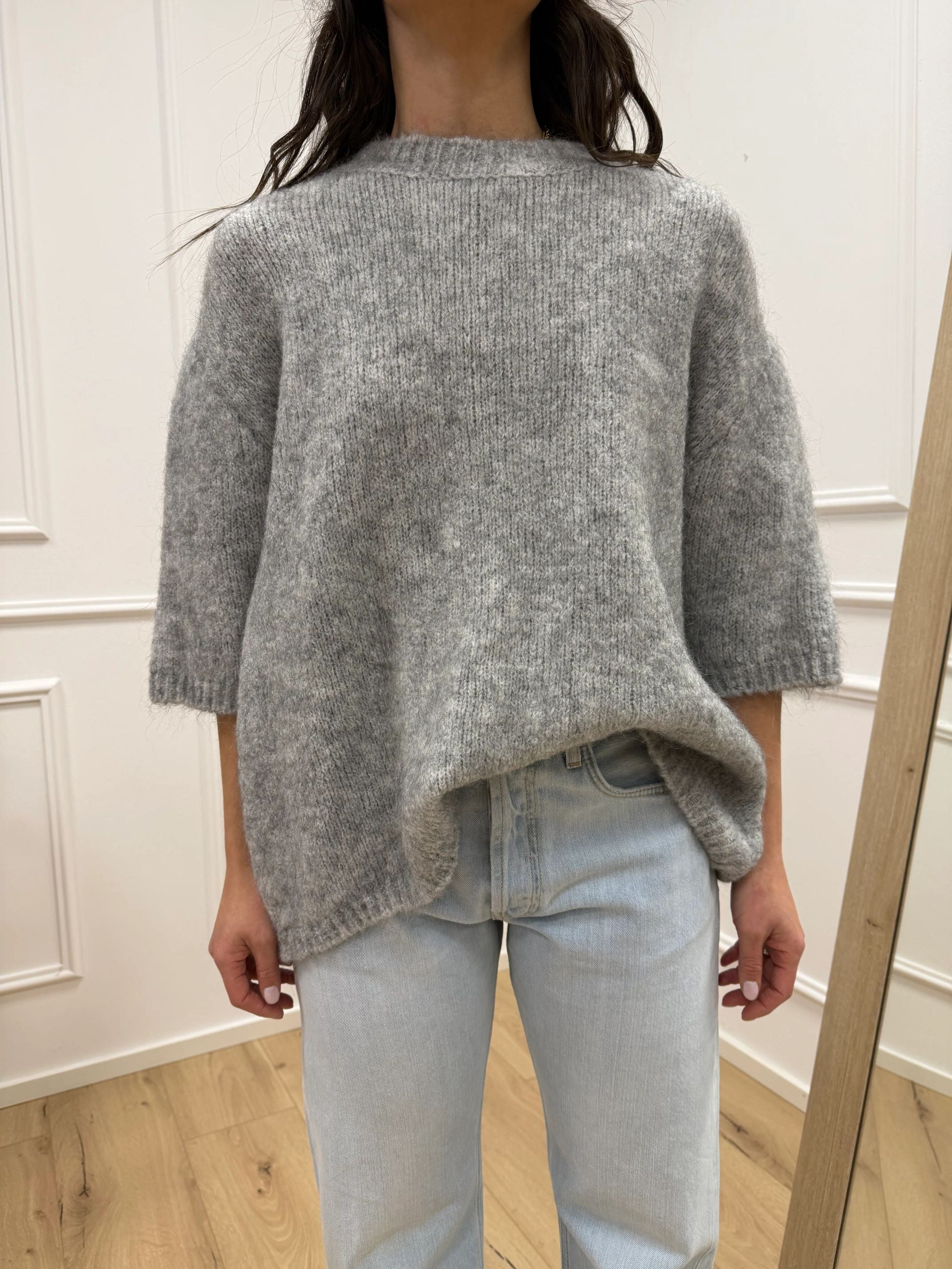 Maglia manica 3/4 girocollo perla - HaveOne