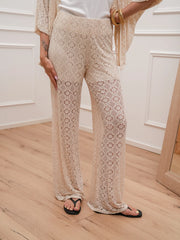 Pantaloni Soleil naturale crochet - Calibro Shop