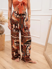 Pantaloni Elefanti etnico arancio e moro - Vicolo