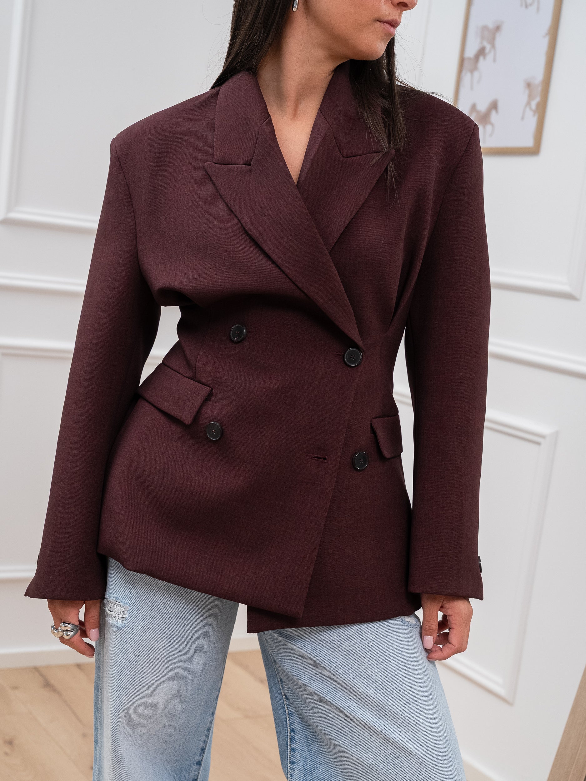 Giacca "Valery" sfiancata bordeaux - Vicolo