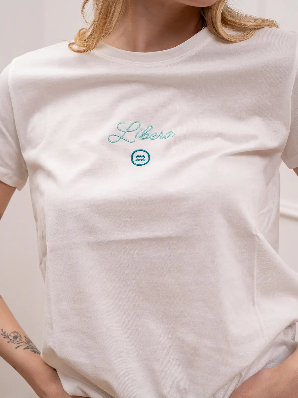 T shirt ricamo acquario "Libera" - Vicolo