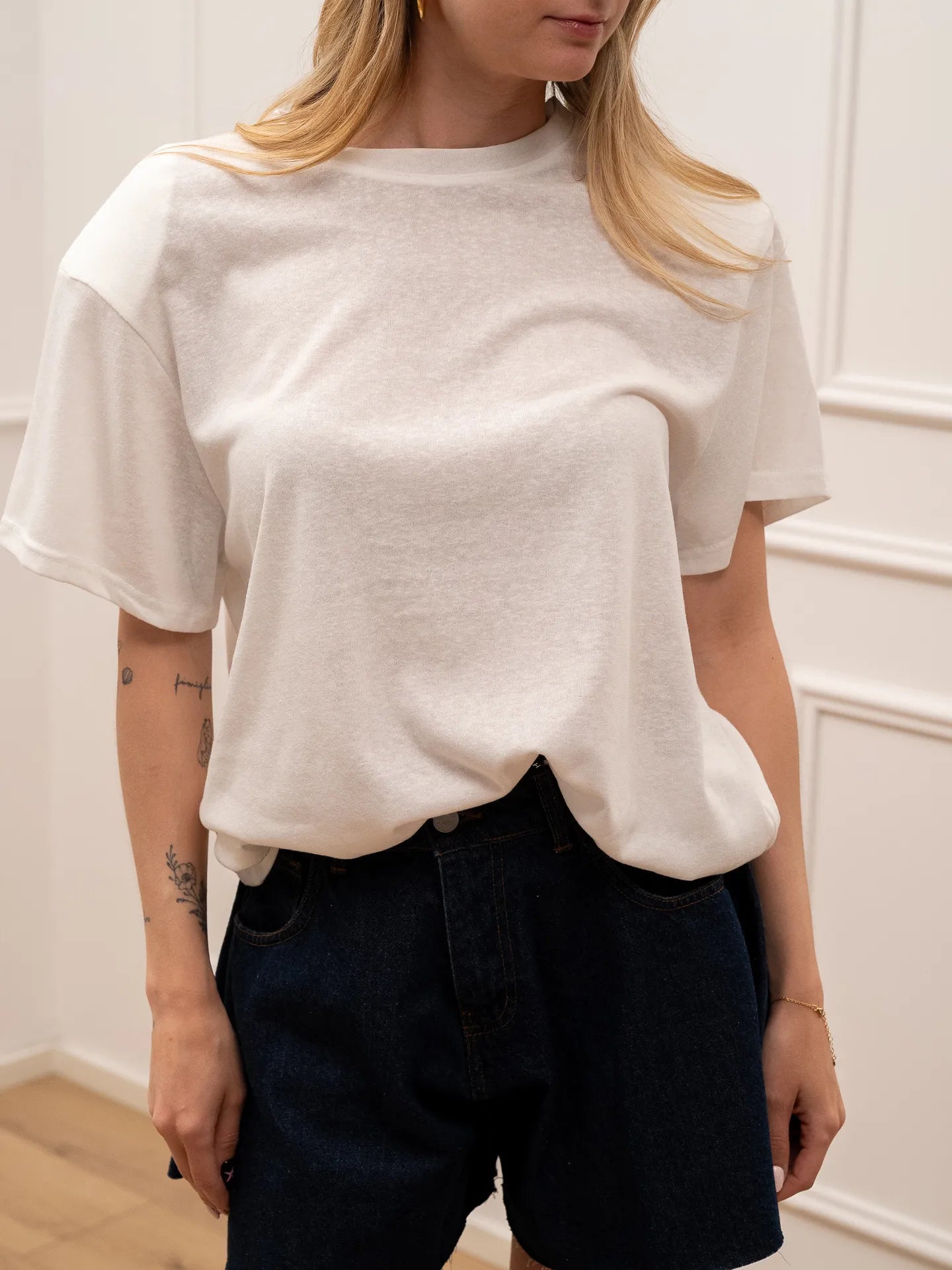 T shirt vedo non vedo bianca a mezza manica - Crispy