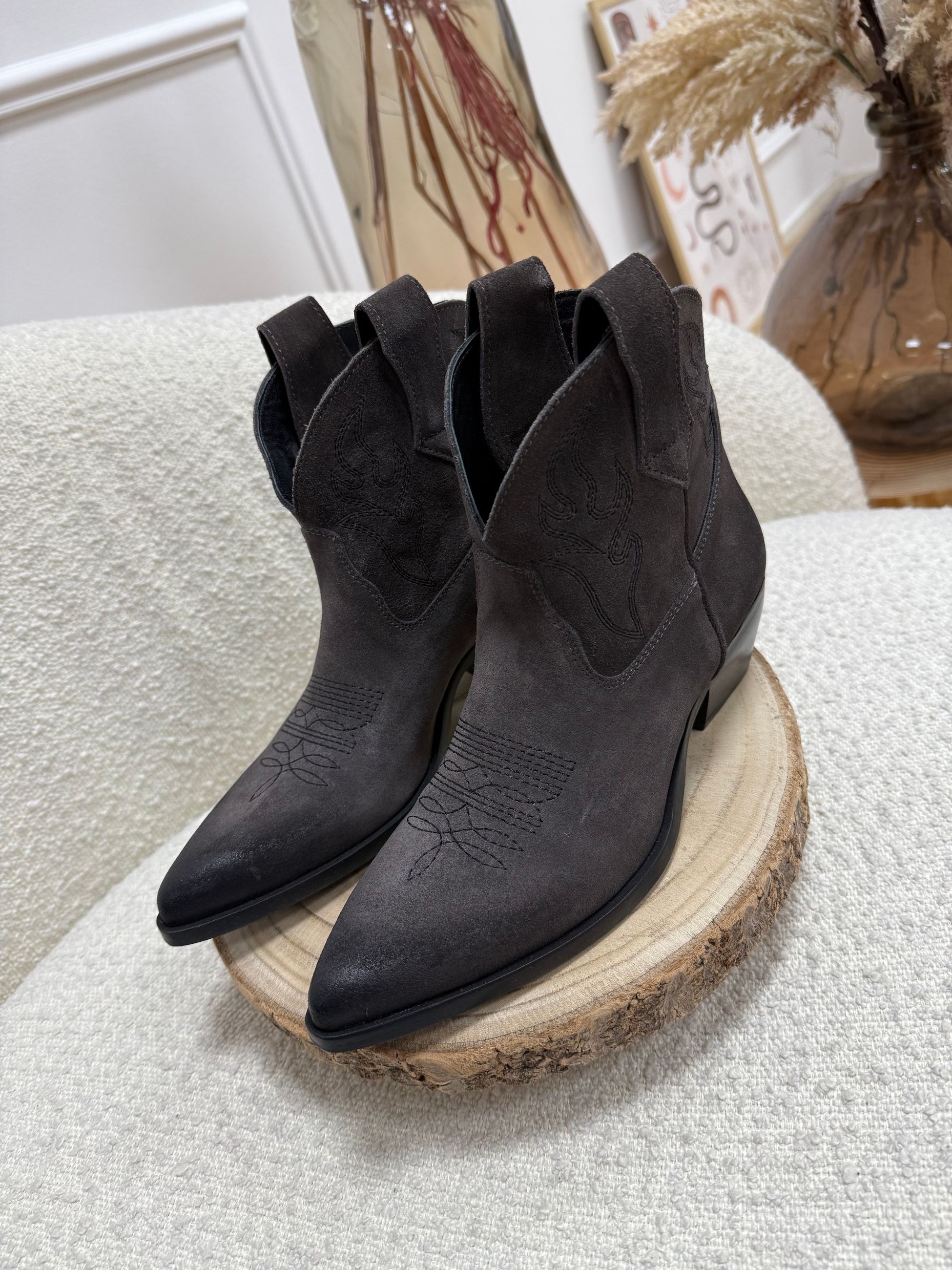 Texano basso carbone con ricami - Divine Follie
