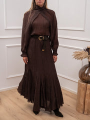 Vestito lungo Giselle stropicciato - Philia Loft