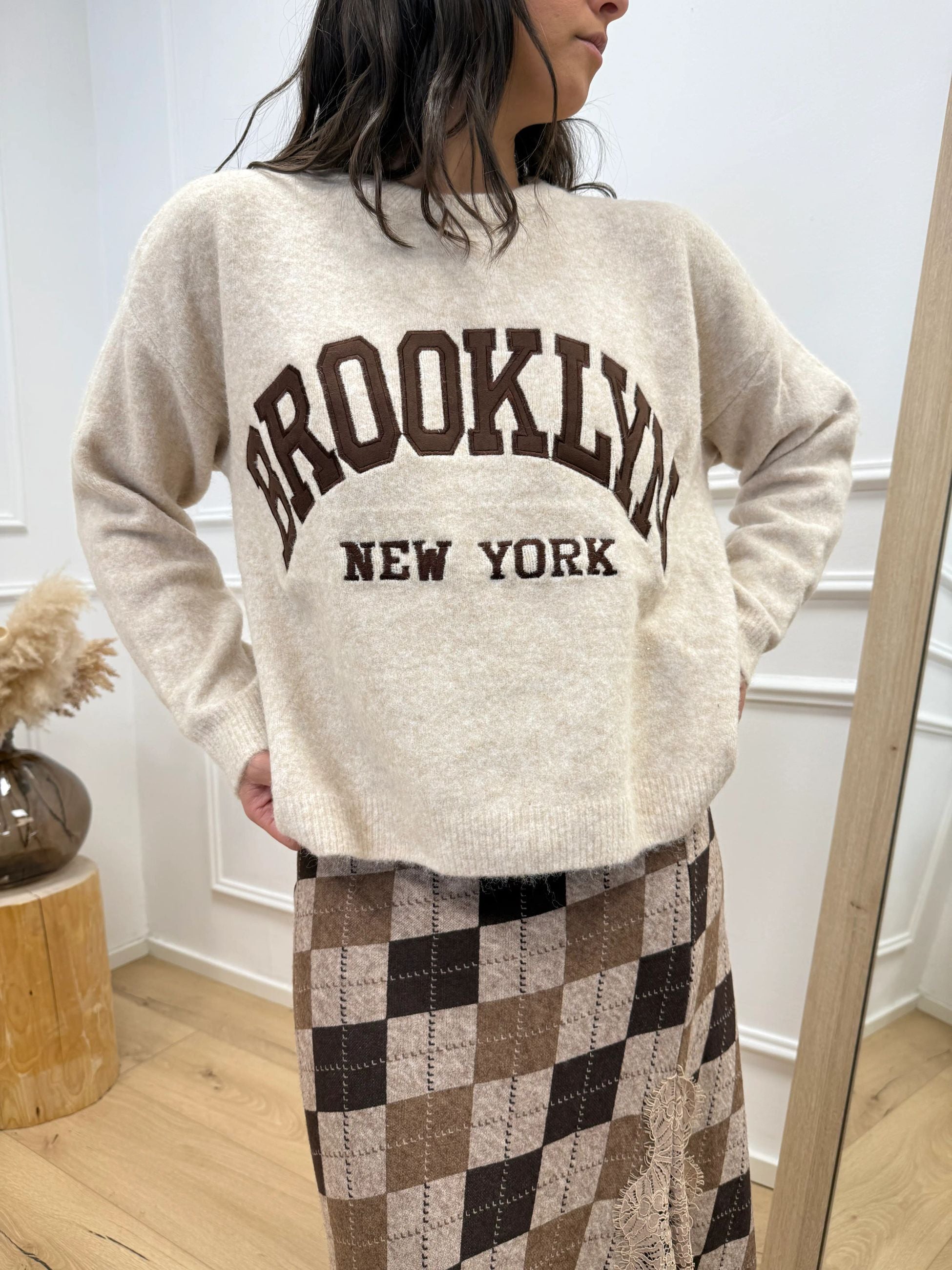 Maglia Brooklyn soffice panna - HaveOne