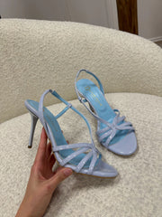 Sandalo a gabbia in vernice celeste - Divine Follie