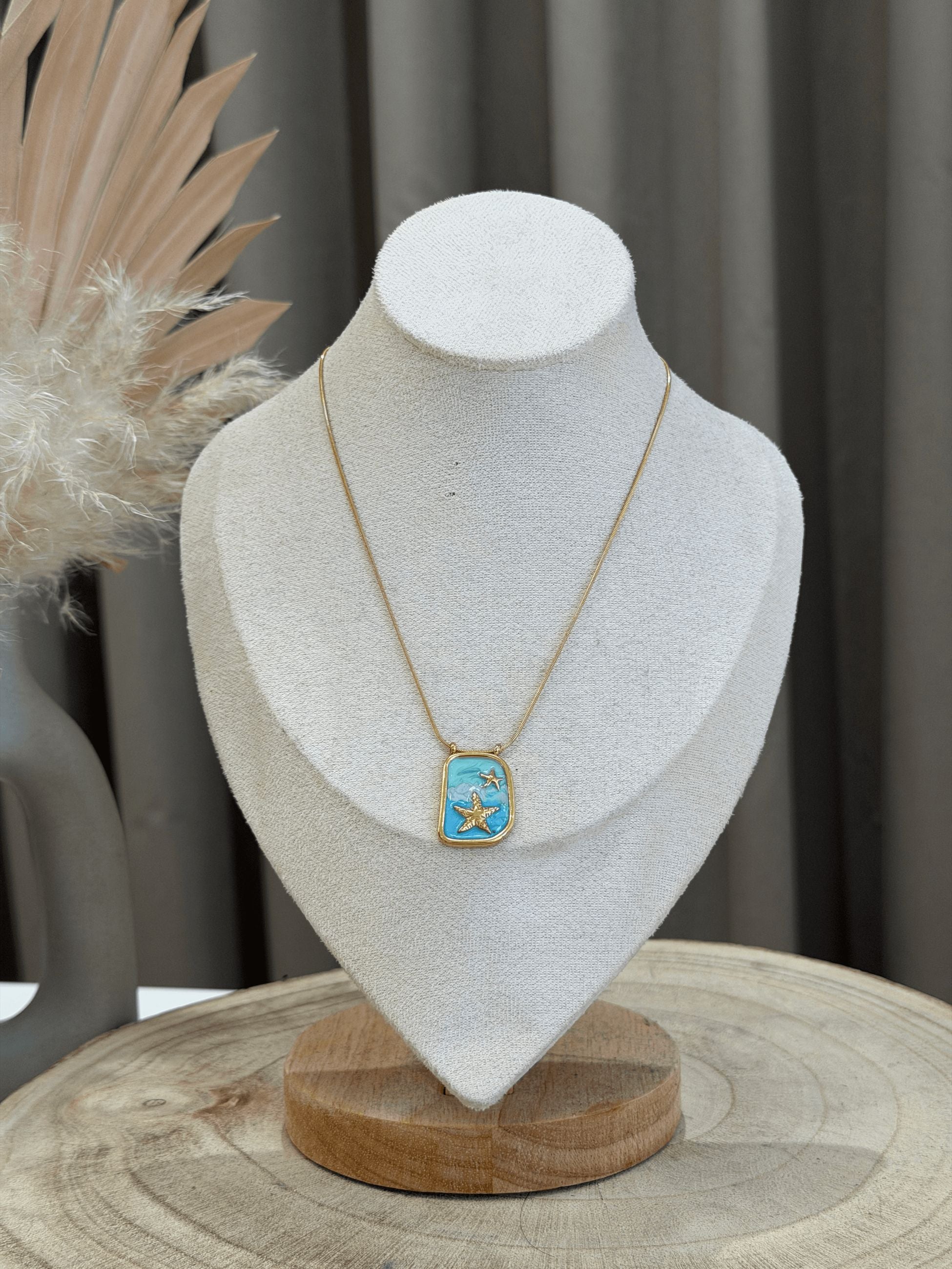 Collana Square celeste - Calibro Shop