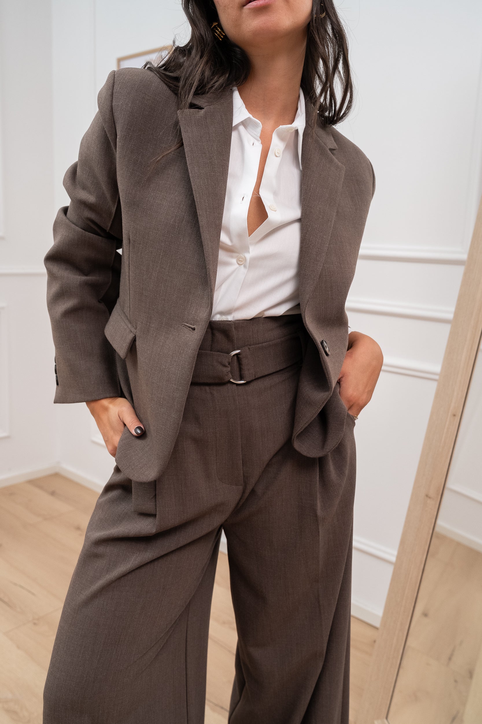 Giacca fango mélange fit crop - Vicolo