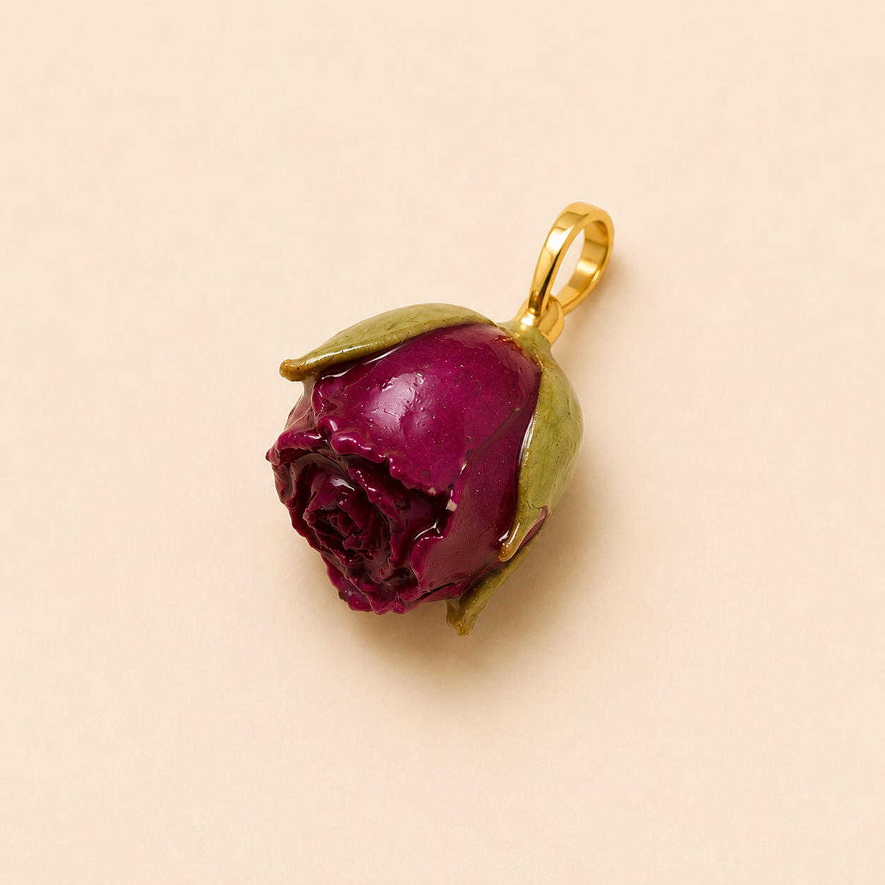 Ciondolo fiore resina fucsia mini - Calibro Shop