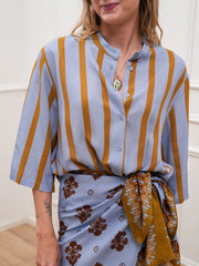 Camicia coreana rigata olio e polvere - Dixie