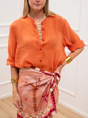 Camicia coreana papaya in lyocell - HaveOne