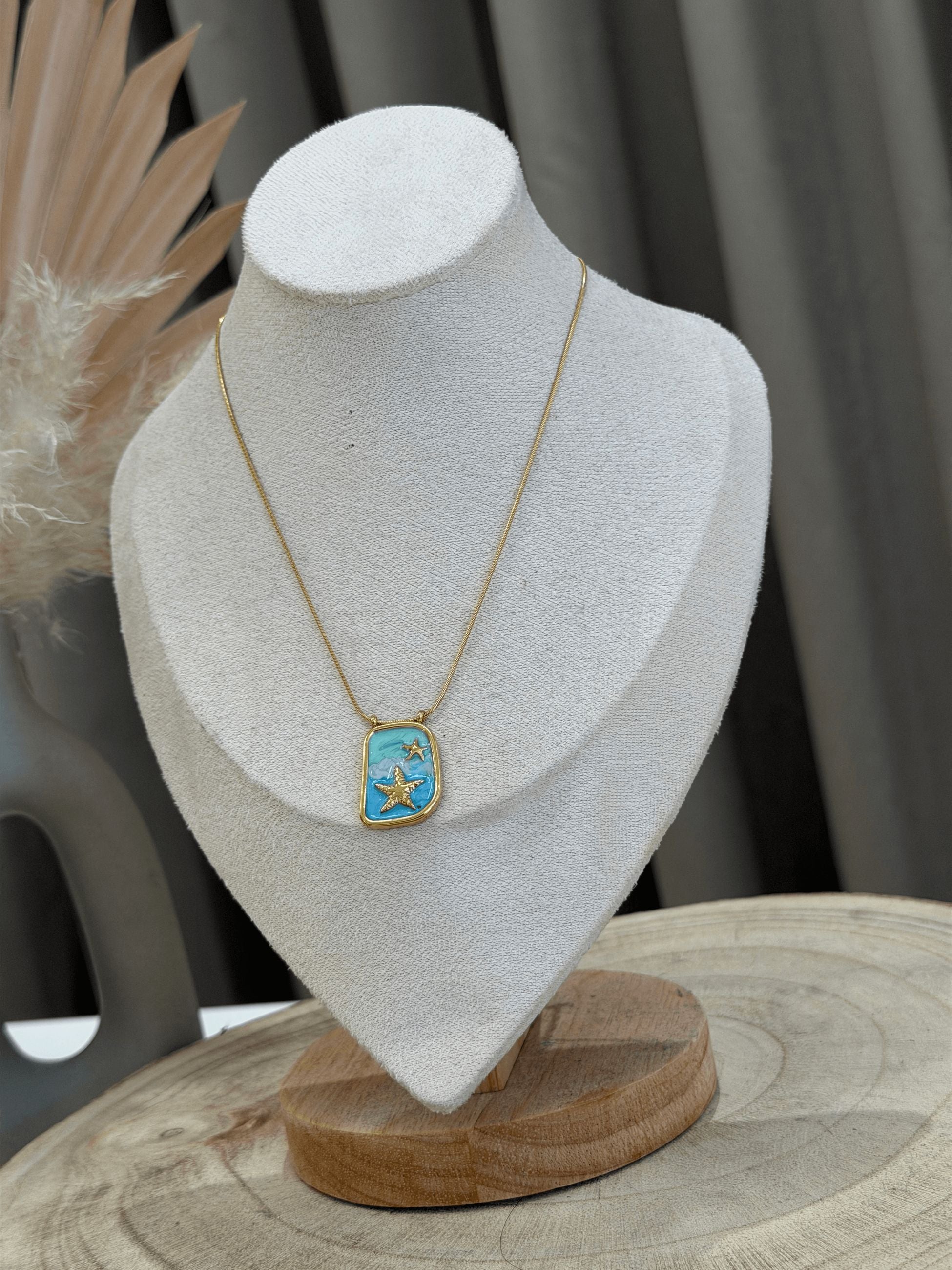 Collana Square celeste - Calibro Shop