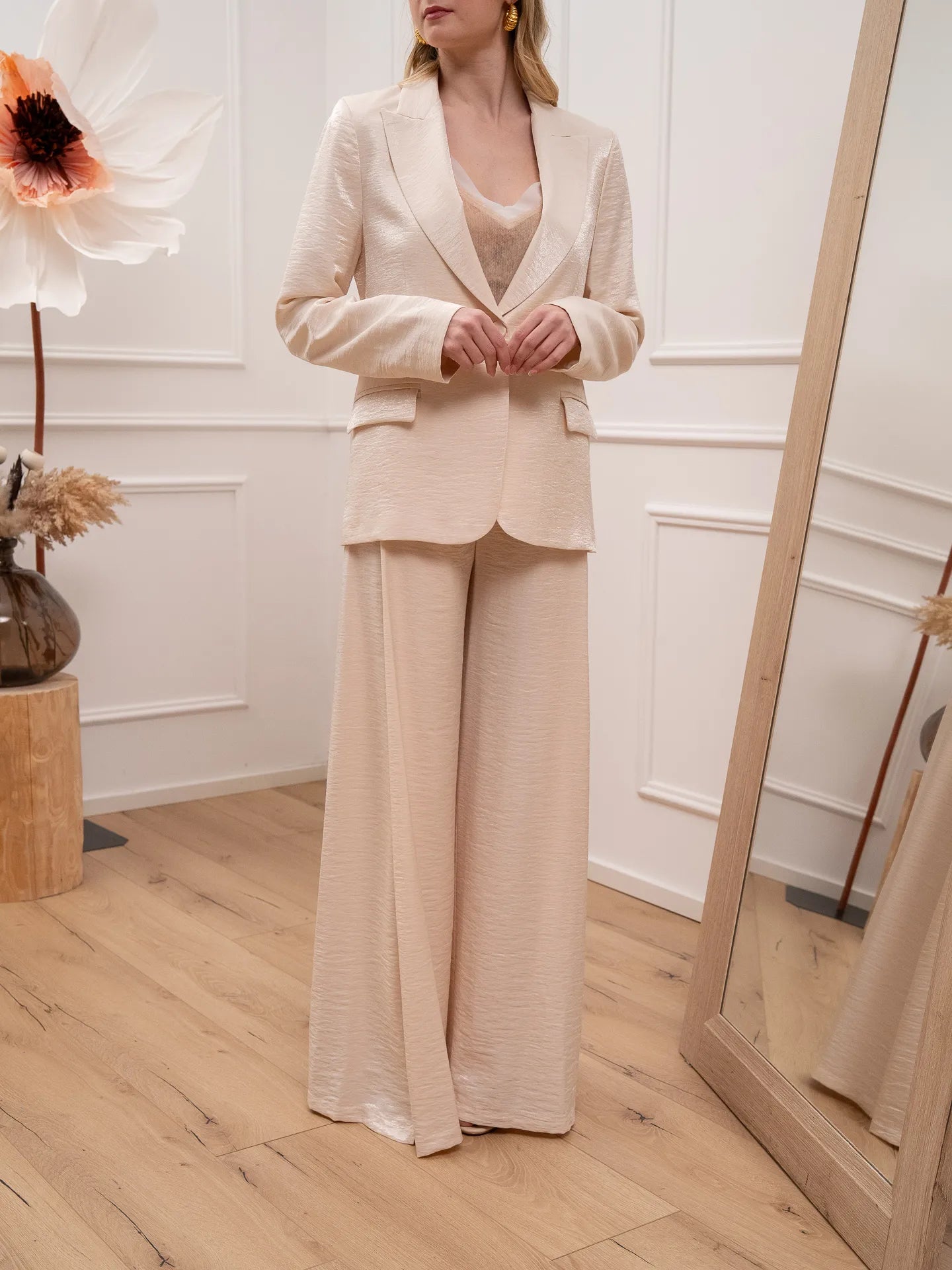 Pantaloni burro tessuto goffrato - HaveOne