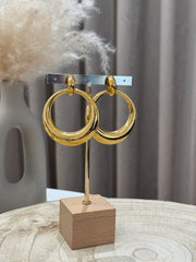 Orecchini maxi cerchio bold oro - Calibro Shop