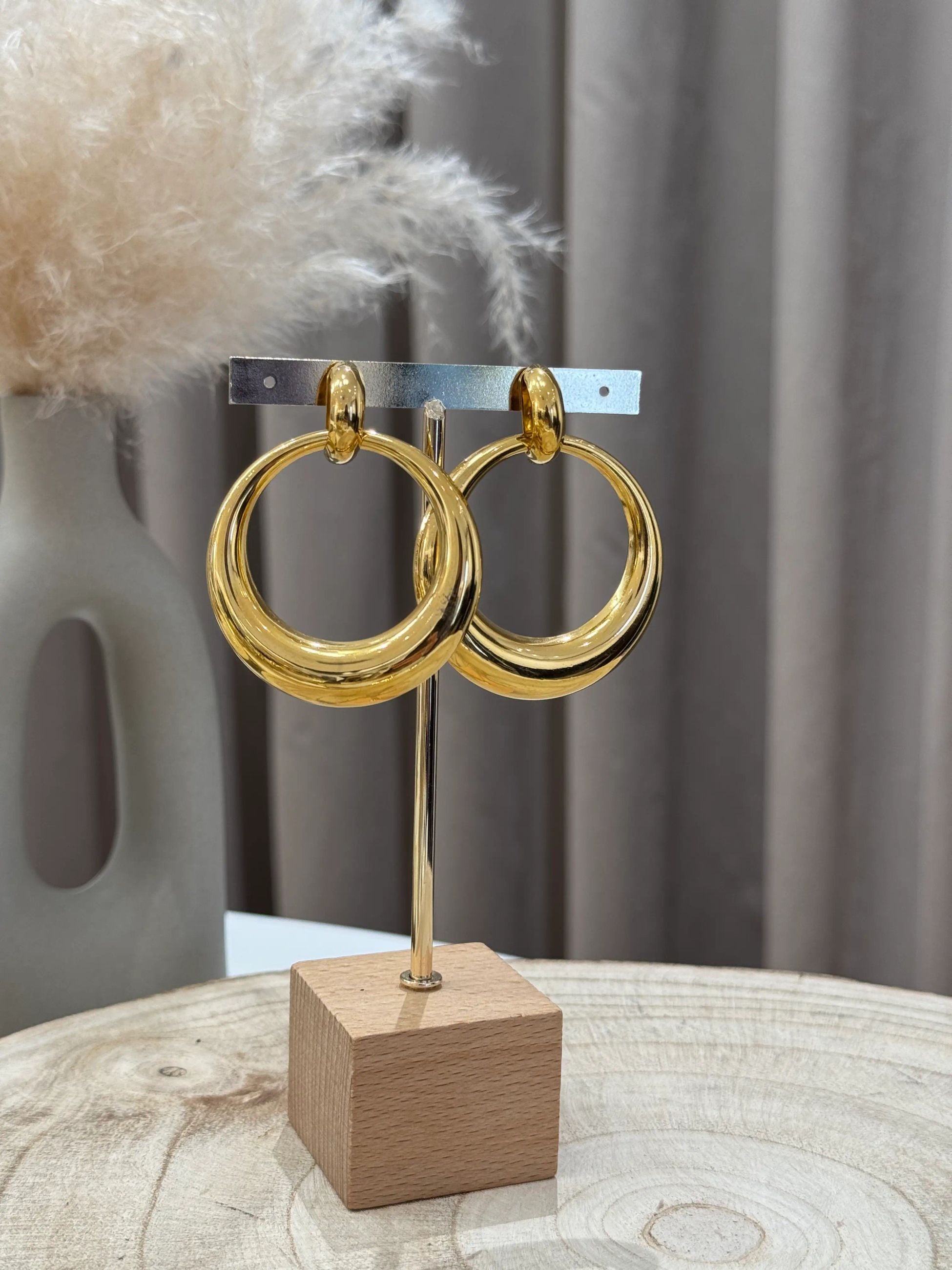 Orecchini maxi cerchio bold oro - Calibro Shop