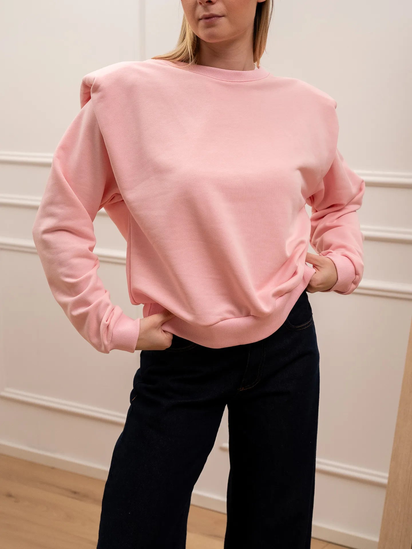 Felpa rosa spalline imbottite in cotone - Dixie