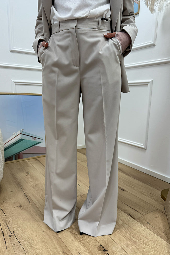 Pantaloni avorio a palazzo - HaveOne