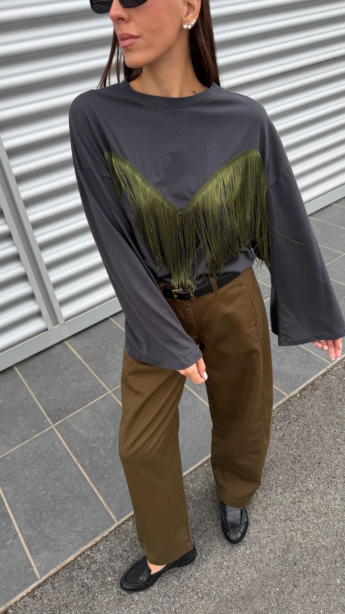 T shirt frange a cuore - Tensione In