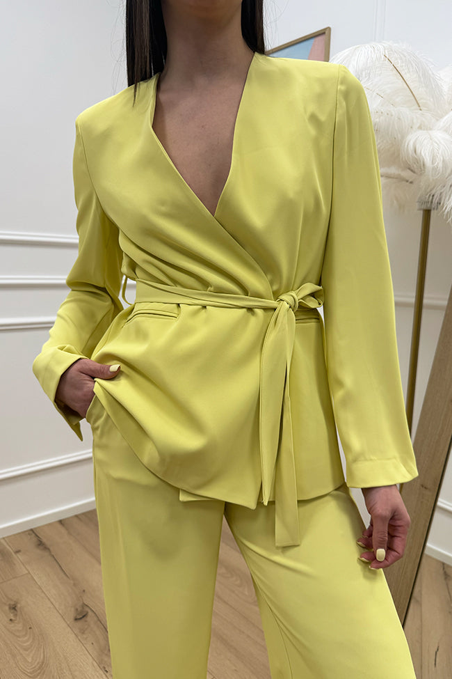 Giacca limone con fiocco in cady - Dixie