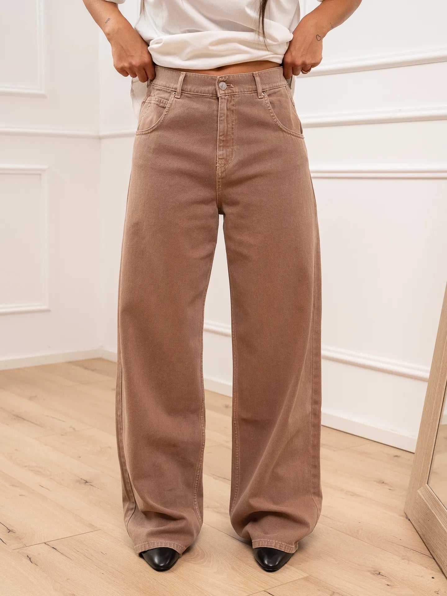 Jeans Mia cammello baggy fit - Vicolo