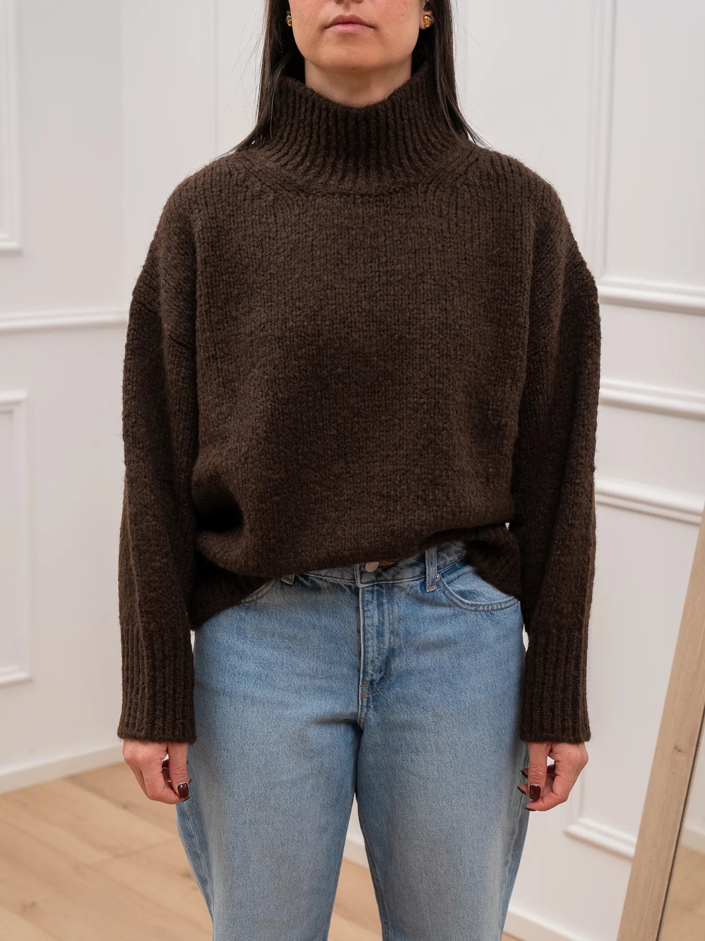 Maglia moro collo a cratere - Vicolo