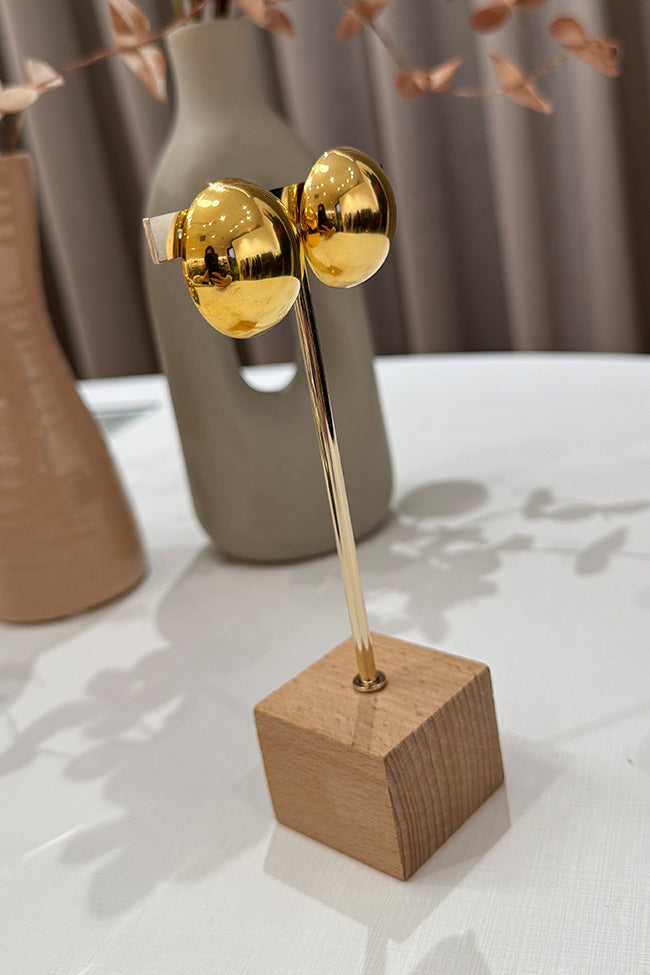 Orecchini bottone maxi oro - Calibro Shop