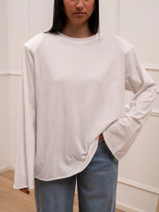 T shirt bianca maxi manica e spalline - Crispy