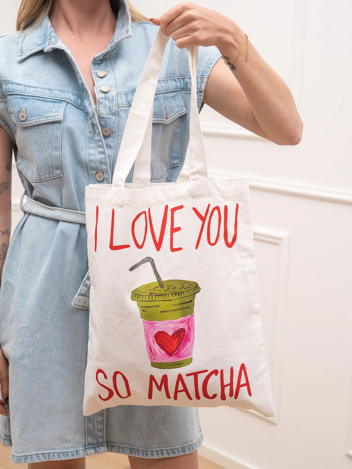 Tote bag "I love you so matcha" - Calibro Shop