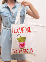 Tote bag "I love you so matcha" - Calibro Shop