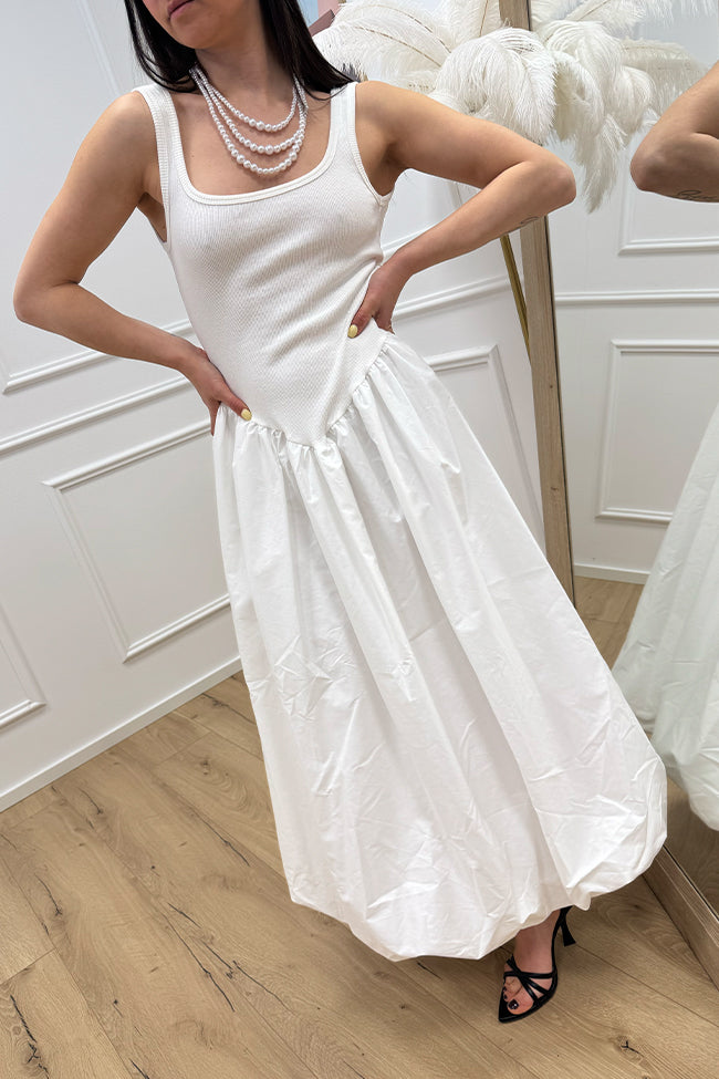 Vestito Marylin bianco a palloncino - Tensione In