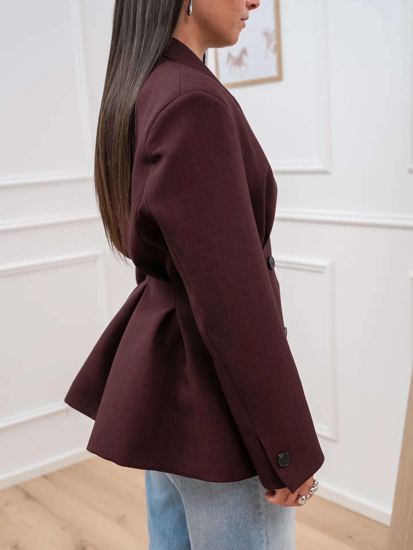 Giacca "Valery" sfiancata bordeaux - Vicolo