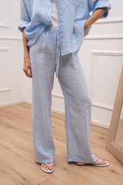 Pantaloni Natural cielo 100% lino - Dixie