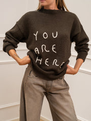 Maglia moro ricamo You are here panna - Kontatto