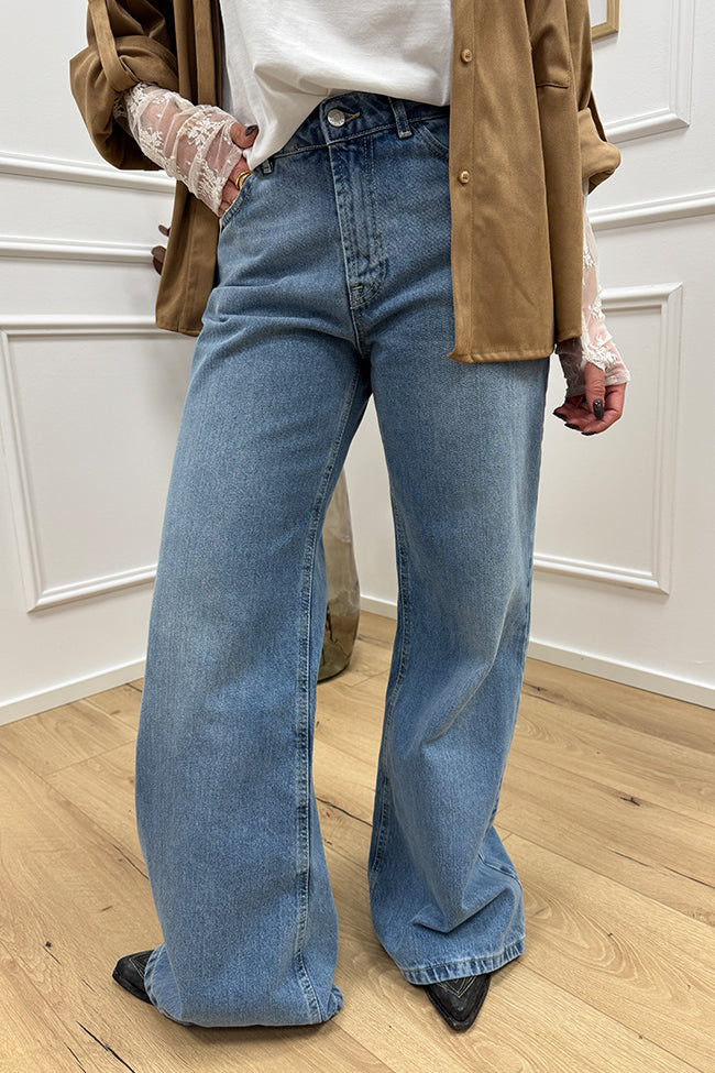 Jeans palazzo Tokyo blu denim - HaveOne