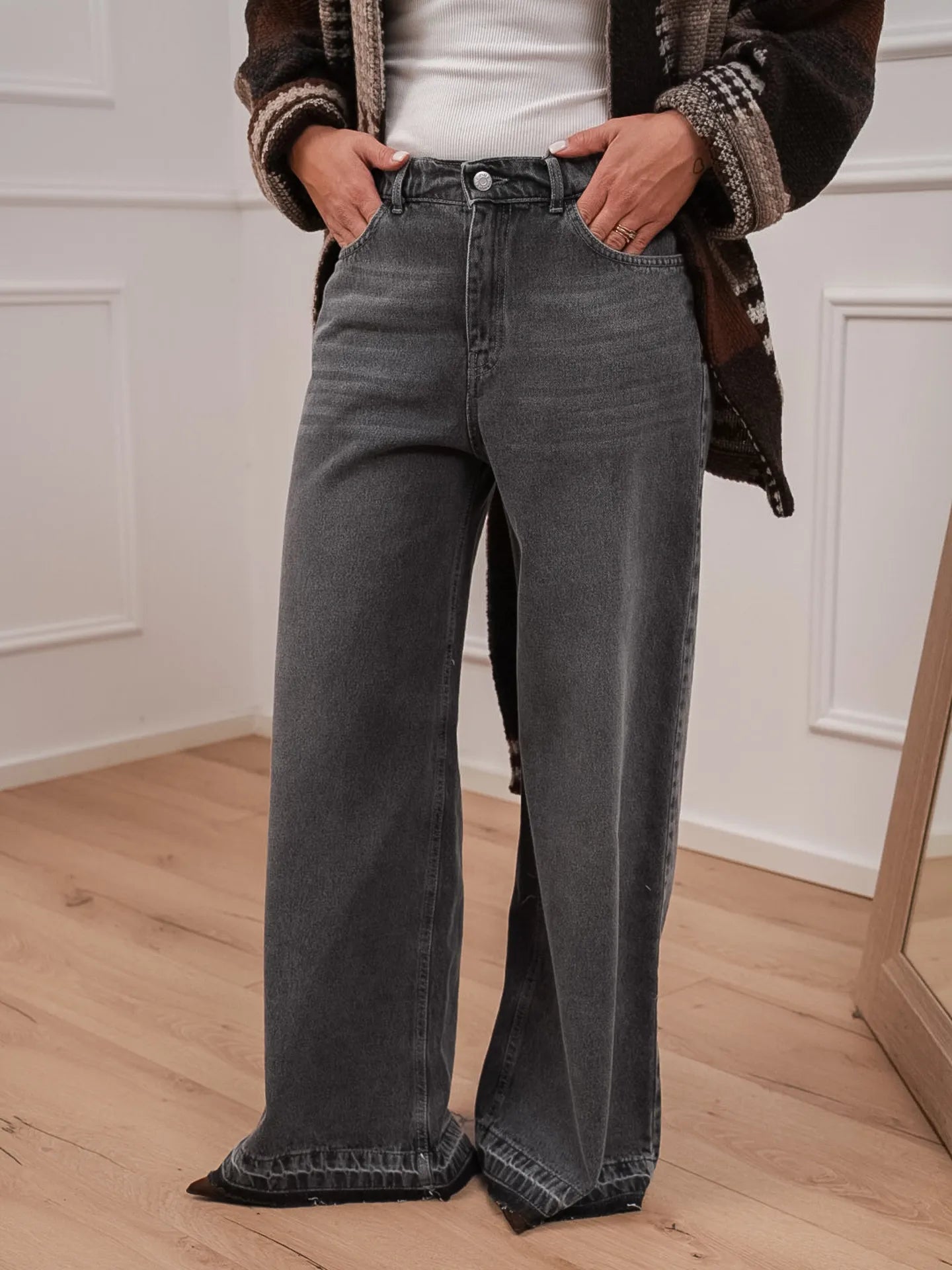 Jeans Orissa grigio con elastico - HaveOne