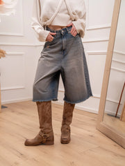 Bermuda Carola in denim sabbiato - Vicolo
