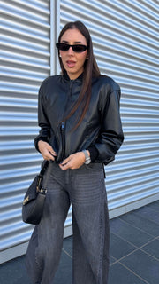 Bomber crop finiture a coste - HaveOne