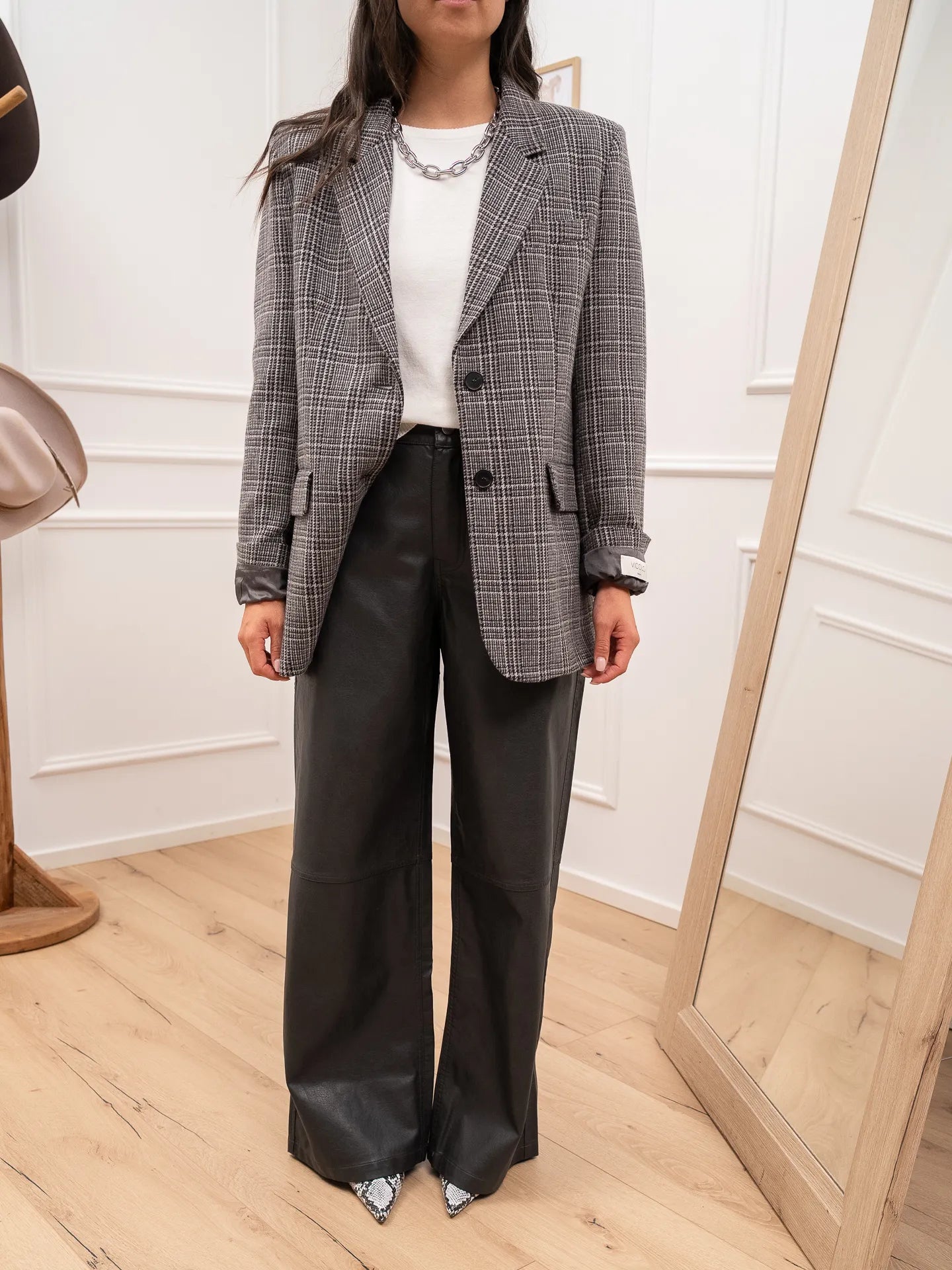 Pantaloni fumo in ecopelle - Glamorous