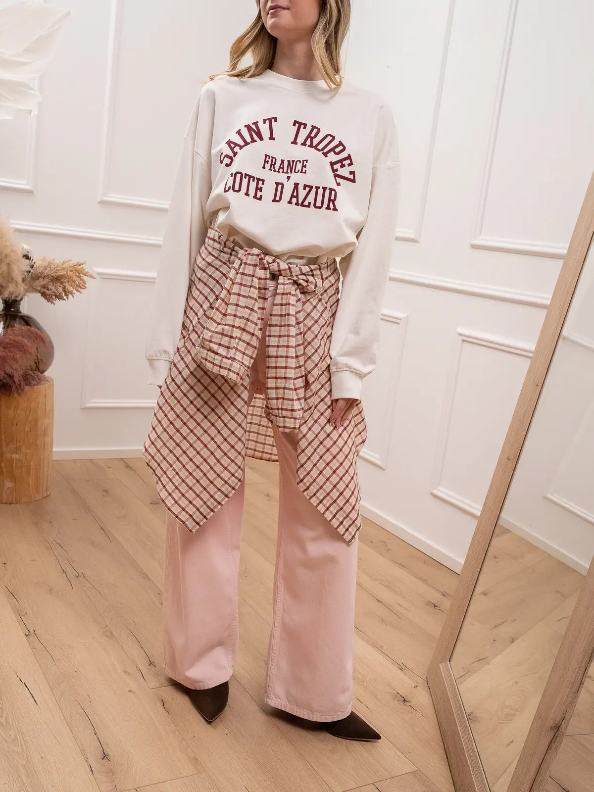 Jeans Mia denim rosa wide leg - Vicolo